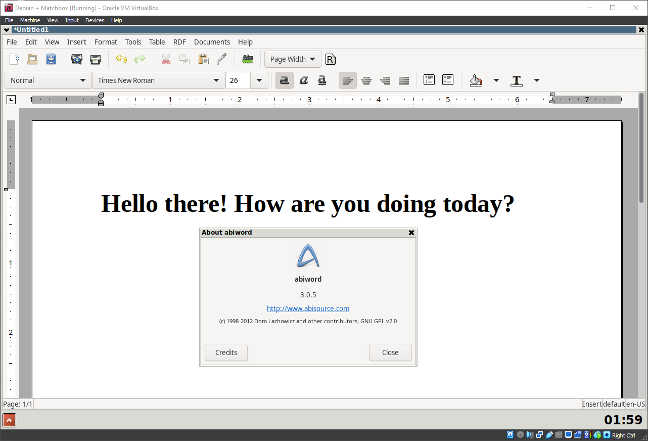 Running Matchbox Window Manager